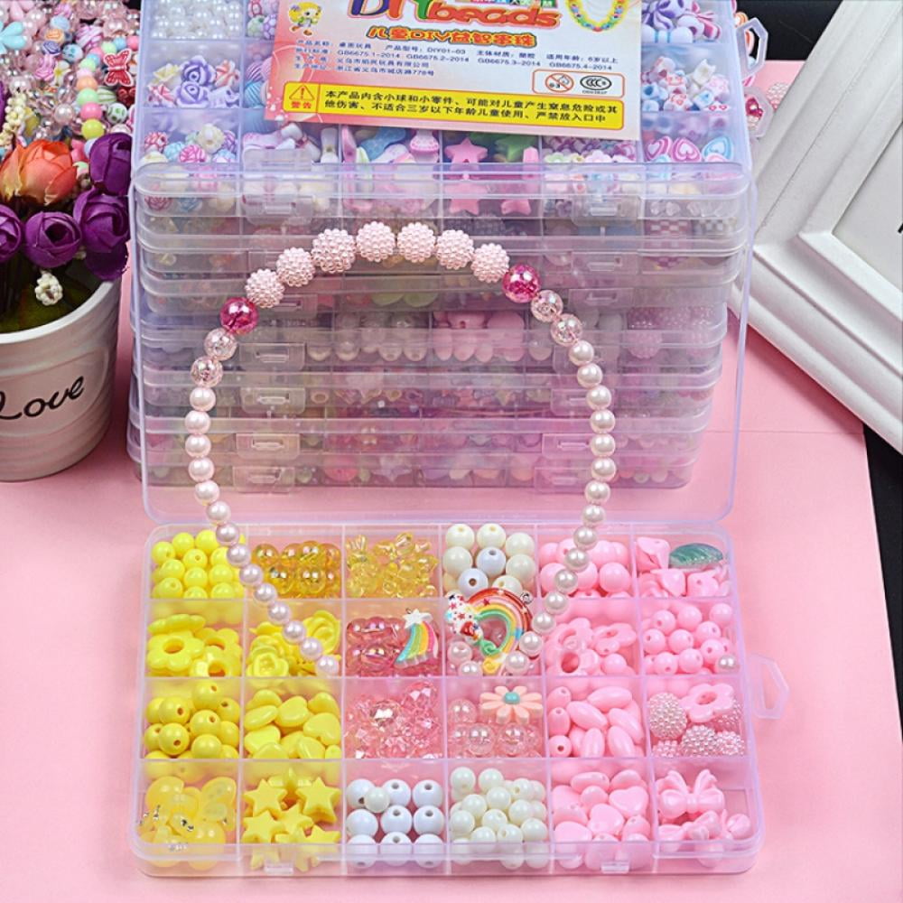 Acrylic Beads Bracelets Jewelry Making Aesthetic Charm Necklace Making Kit  Beads Assortments Colorful Set Gift for Teen Girls - AliExpress