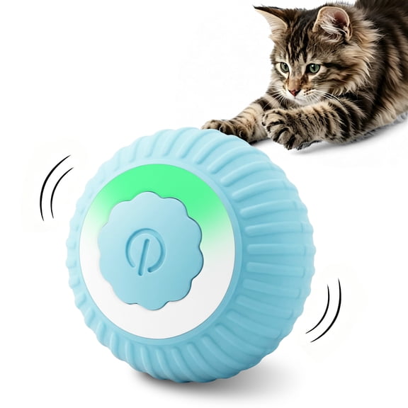DAYBETTER Interactive Cat Ball Toy for Indoor Cats, Automatic Rolling & USB Rechargeable with LED Light