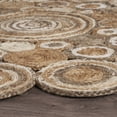 thumbnail image 3 of Multi-toned Intricate Circle Natural Jute Area Rug, 3 of 5