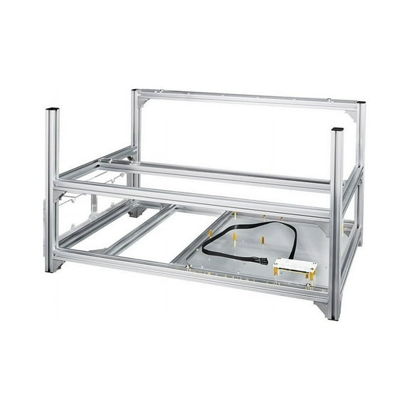 Baseltek 6 GPU Aluminum Mining Rig Open Air Frame Case for Bitcoin Ethereum
