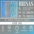 thumbnail image 4 of Brisas Triple Toned Gradation Printed French Linen Scarf Wrap for Women, 4 of 5