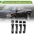 thumbnail image 2 of Cubierta de manija de puerta exterior trim frontal izquierda, frontal derecha, trasera izquierda, trasera derecha para Dodge para Ram 1500 19-25 fibra de carbono negra ABS 1Set, 2 of 7