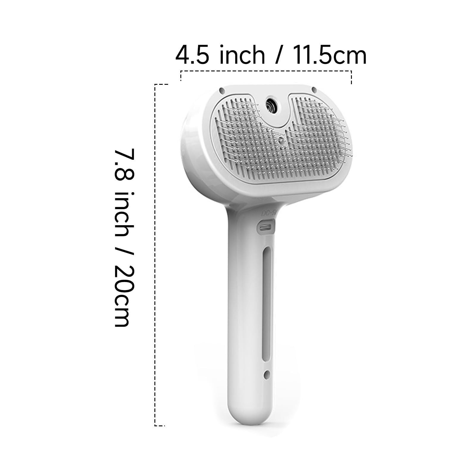 Zihao 3 in 1 Dog Steam Brush for Shedding, Self-Cleaning Hair Remover with Water Tank, Cat&Dog Hair Remover, Cat Accessories, White Color