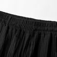 thumbnail image 5 of Capri Pants for Women Summer Baggy Comfy Straight Wide Leg Solid Elastic Waist Cropped Capris Soft Slacks(Black,XL), 5 of 7