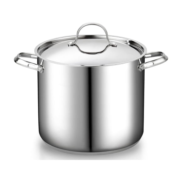 Stockpot Cooks Standard de acero inoxidable 18/10, 12 L, con tapa