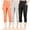 Black+light Gray+orange, variant on 3-Pack High Waist Yoga Pants for Girls - Athletic Workout Capri Leggings with Side Pockets, Perfect for Running, Dance, and Fitness, Sizes S-XXL