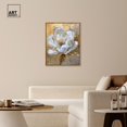 thumbnail image 4 of Athenas Flower Canvas Glamorous Feminine Wall Art by Art Remedy, Gold Frame, 30" x 36", 4 of 8