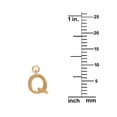 thumbnail image 2 of Precious Stars 14K Goldplated Sterling Silver Polished "Q" Charm With Goldfilled 1.5mm Cable Chain, 2 of 3