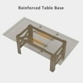 thumbnail image 4 of EDTara Farmhouse Dining Table, 71 Inch Wooden Dinner Table With Thick Frame and Triangular Legs for Kitchen or Office, 4 of 8