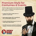 thumbnail image 4 of Nicky Bigs Novelties Adult Black Felt 8-Inch Tall Top Hat - Abe Lincoln Hat, Steampunk Top Hat, Magician, Victorian Era, Vampire Costume Hat for Halloween, Cosplay, Dress-Up Accessory, Black, One Size, 4 of 7