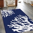 thumbnail image 4 of Rectangle Area Rug 4x6ft,Sea Coral Navy Blue Washable Carpet Non-Slip Runner Accent Rugs Indoor Floor Mat for Bedroom Living Room Decor,Simple Minimalist Style, 4 of 9