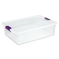 thumbnail image 2 of Sterilite 32 Quart Clear Under Bed Storage Container Tote with Latch Lid, 6 Pack, 2 of 9