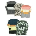 thumbnail image 2 of Modern Canvas Women's Long Cozy Warm Open-Front Cardigan Sweater (Navy Stripe, L), 2 of 4