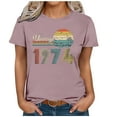 thumbnail image 4 of Womens Tops Clearance,Tbopshirt Summer Tops for Women,Plus Size T Shirts,1974 Vintage Shirt for Women 50th Birthday Gifts Idea Retro Party Tops Funny Tees,Short Sleeve Blouses,Holiday Savings Deals, 4 of 4