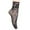 B, variant on Women's Lace Ankle Fishnet Short Stockings - Nylon, One Size, Stylish Sexy, 1 Pair - Black