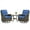 Grey/Blue, variant on Planntonneo 3 Piece Wicker Patio Furniture Sets, Outdoor Swivel Rocking Chairs Set of 2 with 5-inch Thick Cushions and Rattan Side Table for Deck Porch Pool, Brown/Beige