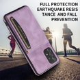 thumbnail image 3 of Design for Samsung Galaxy A53 5G Wallet Case with Tempered Glass Screen Protector PU Leather Credit Card Holder Slot Phone Cases Kickstand Shockproof Protective Cover for Women 6.5 inch Purple, 3 of 7
