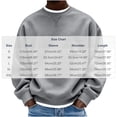 thumbnail image 3 of Crewneck Sweatshirt Nelozsy Men's Solid Color Crew Neck Loose Long Sleeve Comfortable Hoodies Sweatshirts Tops Gray XL, 3 of 5