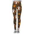 thumbnail image 4 of ibiyuan Christmas Leggings for Women Thanksgiving Turkey Print Leggings Comfortable Stretchy Breathable Workout Yoga Pants Soft High Waisted Casual Athletic Wear, 4 of 5