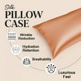 thumbnail image 4 of Amay Satin Silk Pillow Case Queen Size 20x30 Coffee Solid Silky Soft Zippered Pillow Cover – Anti-Aging Hair & Skin Care – Cool Touch Satin – No Frizz, No Wrinkles, 4 of 6