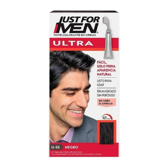 Tinte para canas Just for men Ultra peine aplicador negro u-55