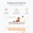 thumbnail image 5 of Dream On Me Sunset 2-in-1 Mini Crib Mattress, Dual-Sided Infant & Toddler, Waterproof Cover, GREENGUARD Gold Certified, 38” x 24” x 3”, Fits Mini & Select Portable Cribs, 5 of 9