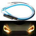 thumbnail image 3 of Ultrafine Cars LED Daytime Running Lights White Turn Signal Yellow Guide Strip for Headlight 45CM ice blue yellow, 3 of 5