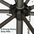 thumbnail image 4 of Wulful 10 ft Outdoor Market Patio Umbrella, Gray, 4 of 7