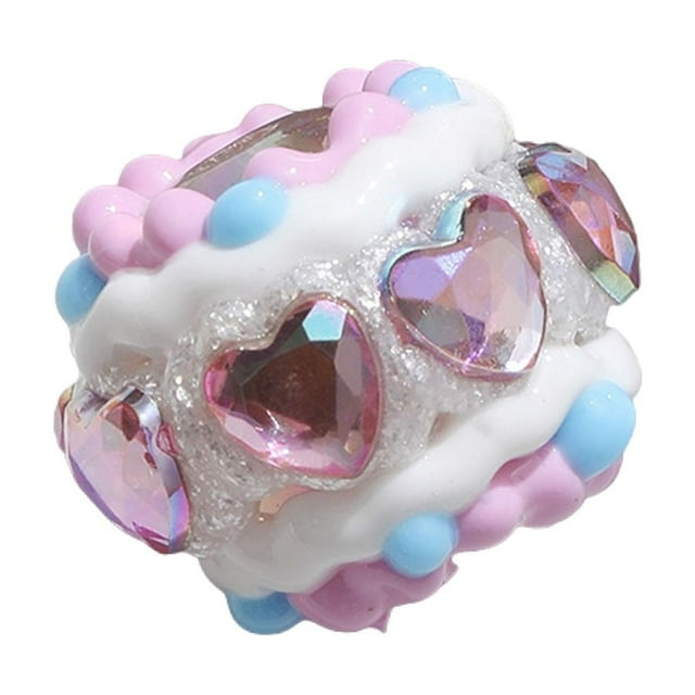 Rongfmy Perles en Résine Couleur Bonbon Perles Peintes à la Main pour Collier