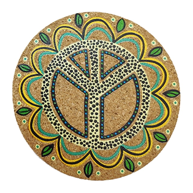 HJQEQVD Cork Coasters for Drinks, Reusable Cup Mat Round Cork Coasters Set for Home, Office, Bar, Restaurant - 4 Inches