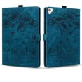 thumbnail image 2 of Case for iPad 6th / 5th Gen (2018 2017), iPad Air 2 / Air 1, iPad Pro 9.7 inch with Stand, Card Slot, Auto Wake/Sleep, Embossed Cat PU Leather Folio Cover with Pen Holder, Blue, 2 of 7