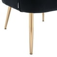 thumbnail image 5 of Accent Chair,Modern Velvet Armchair with Gold Metal Legs and Curved Back,Comfortable Single Sofa Chair for Living Room Bedroom Office Apartment,Black, 5 of 7