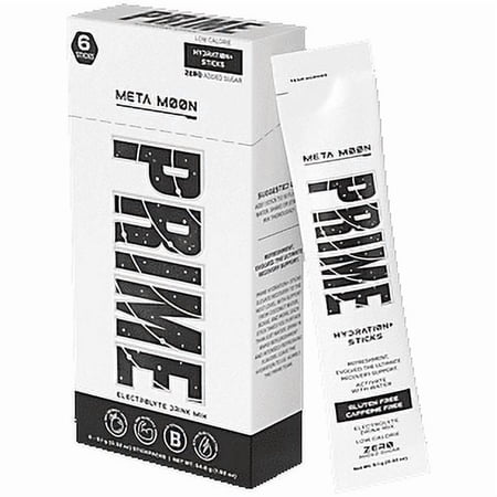 Prime Hydration Sticks, Meta Moon, 6 Count, Electrolytes, Zero Sugar