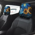 thumbnail image 4 of Headrest Covers for Cars Accessories Interior for Women Men 2Pcs - Starry Night Sunflower Field Head Rest Cover for Car Decorations, Car Headrest Cover for Car Decor Interior, 4 of 8