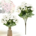 thumbnail image 2 of 5 Heads Fake Roses Artificial Flowers for Outdoors Summer Mother's Day Decor, Uv Resistant Fake Flowers Faux Silk Roses for Wedding Home Cemetery Outdoor Grave Spring Decorations(White) Harlik, 2 of 9