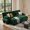 Green, variant on Demi Bonn Cloud Couch Sleeper Sofa, Chenille 2-Seater Upholstered Sofa, 2 Lumbar Pillows, 2 Throw Pillows & 2 Ottomans, for Living Room, White