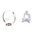 thumbnail image 1 of Portabotellas de vino,Soporte para botellas de vino,soporte para botellas de vino,estante de hierro,Figura de lector abstracto,Estatua de pensador, 1 of 8