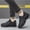 Black, variant on Men's Casual Lace-Up Work Shoes, Outdoor Hiking Shoes, Comfortable Breathable Leather, Slip-Resistant Rubber Outsole, Supportive Cushioning Midsole, Safety Footwear for Work and Sports Black