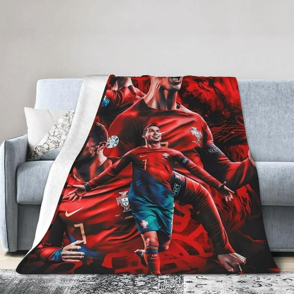Soccer Gift Fleece Throw Blanket, Anti-Pilling Flannel Soft Micro Blanket for Chair Bedroom Living Room Sofa Bed Outdoort50 X40