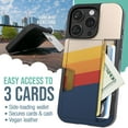 thumbnail image 2 of Smartish® iPhone 16 Pro Wallet Case - Wallet Slayer Vol. 2 [Slim + Protective] Credit Card Holder w/Kickstand - Drop Tested Hidden Card Slot Cover Compatible w/Apple iPhone 16 Pro - Striped Up, 2 of 6