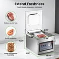 thumbnail image 5 of Joreek Chamber Vacuum Sealer, 320W Sealing Power, Vacuum Packing Machine for Wet Foods, Meats, Marinades and More, Compact Size with 12.6 in Sealing Length, Applied in Home Kitchen and Commercial Use, 5 of 7