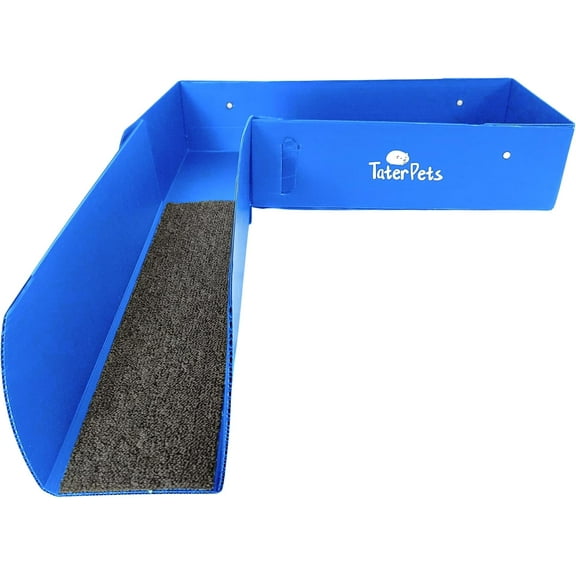 Corrugated Plastic Loft and Ramp for C&C Cage - for use with 13.8" Grids ONLY - use with Modular Grid Cages for Guinea Pigs and Other Small Pets (Blue)