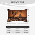 thumbnail image 4 of Sikiie Coffee Beans Print Plush Pillow Cover, Wrinkle-proof and Stain-resistant Pillow Protector without Pillow Core, Home Decoration-20"x30", 4 of 6