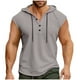 thumbnail image 2 of pstuiky Camisetas sin mangas para hombre, Sudadera informal con capucha y botones para hombre Chaleco de hombre xxl, 2 of 5