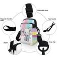 thumbnail image 5 of HELLHERO Elephant pattern Shoulder Bags, with Zipper Closed, Outdoor Daily Use Polyester 4.33x1.97x7.09, 5 of 7