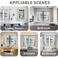 thumbnail image 6 of Rustic Teal Kitchen Curtains 27.5W x 45L Inch Small Mini Country Vintage Farmhouse Retro Wooden Barn Fork Knife Spoon Rod Pocket Short Curtain Tiers for Cafe Window Drapes Treatment Fabric 2 Panels, 6 of 6