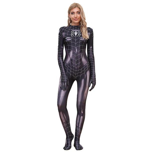 Women's Spiderlady Bodysuit Halloween Cosplay Costume zhangyuxiang LED