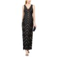 thumbnail image 1 of Adrianna Papell Womens Beaded Gown Dress, blkgunmetal, 8, 1 of 1