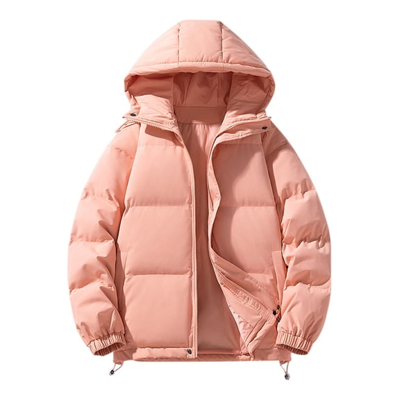 Fashion Women Casual Long Sleeve Stand Neck Zipper Up Keep Warm Coat With Pocket Unisex Jacket