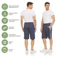 thumbnail image 4 of 5 Pack: Mens Moisture Wicking Athletic Basketball & Gym Workout Shorts with Pockets Multipack, Sizes up to 3XL, 4 of 6